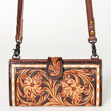 American Darling Small Crossbody Hand Tooled Genuine Leather Western Women Bag Handbag Purse |